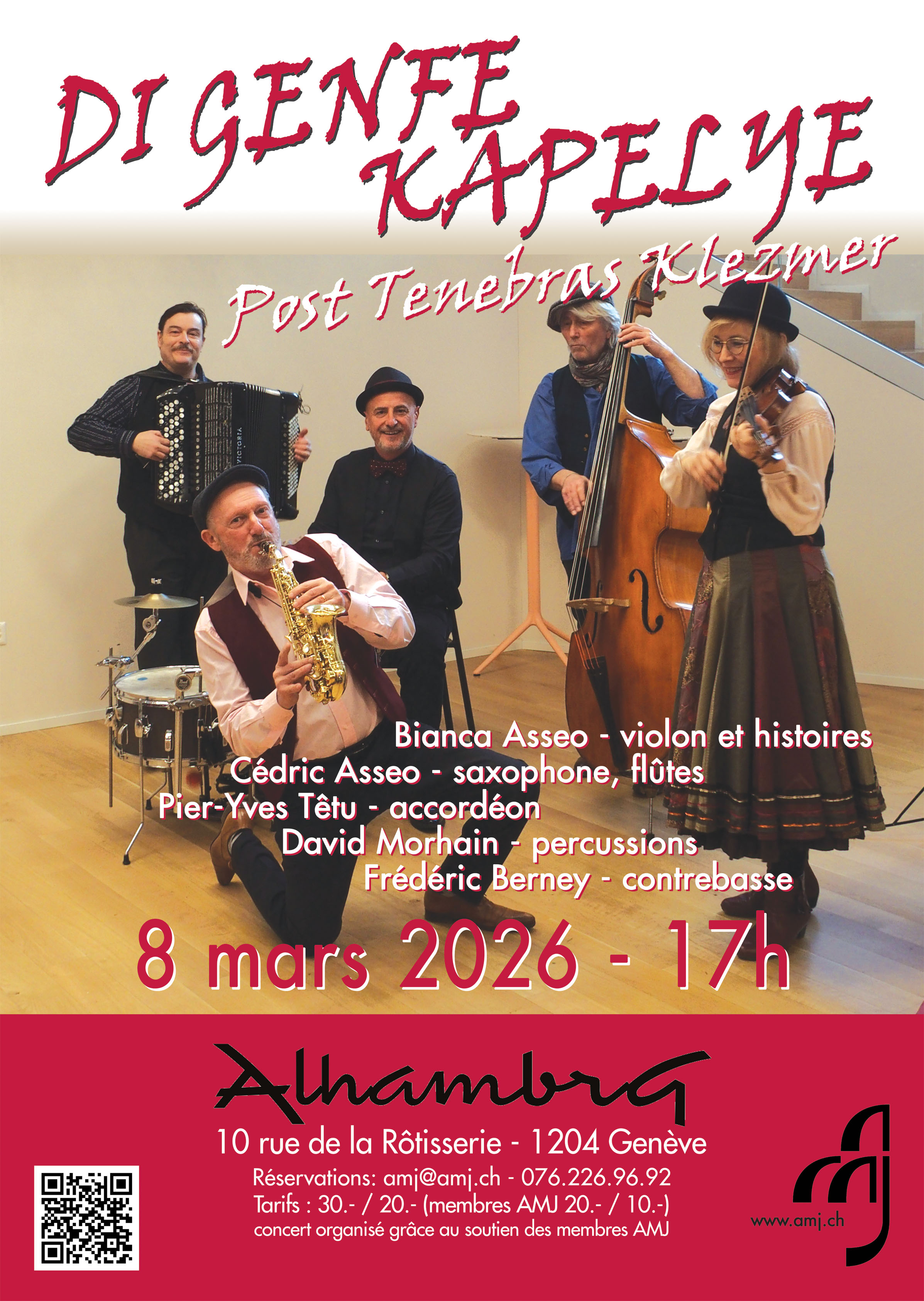 AMJ 08.03.26 - Di Genfe Kapelye - musique klezmer