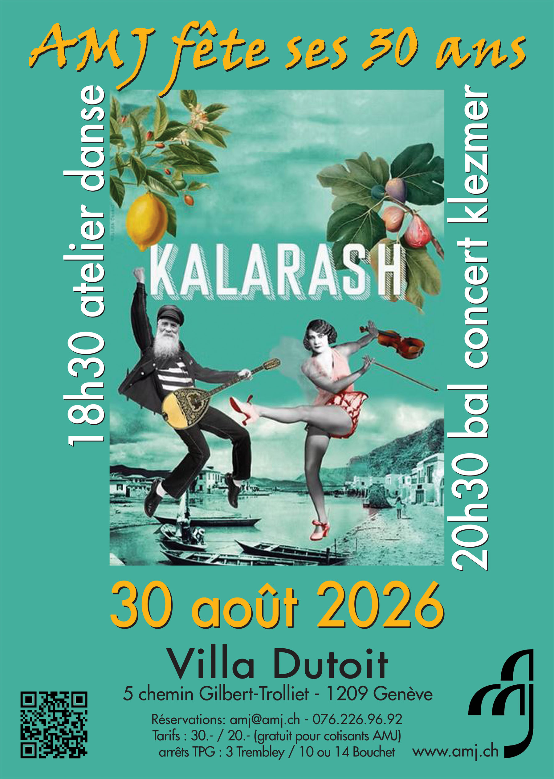 Atelier de danse - Concert et Bal klezmer - Gen�ve - 30.08.2026
